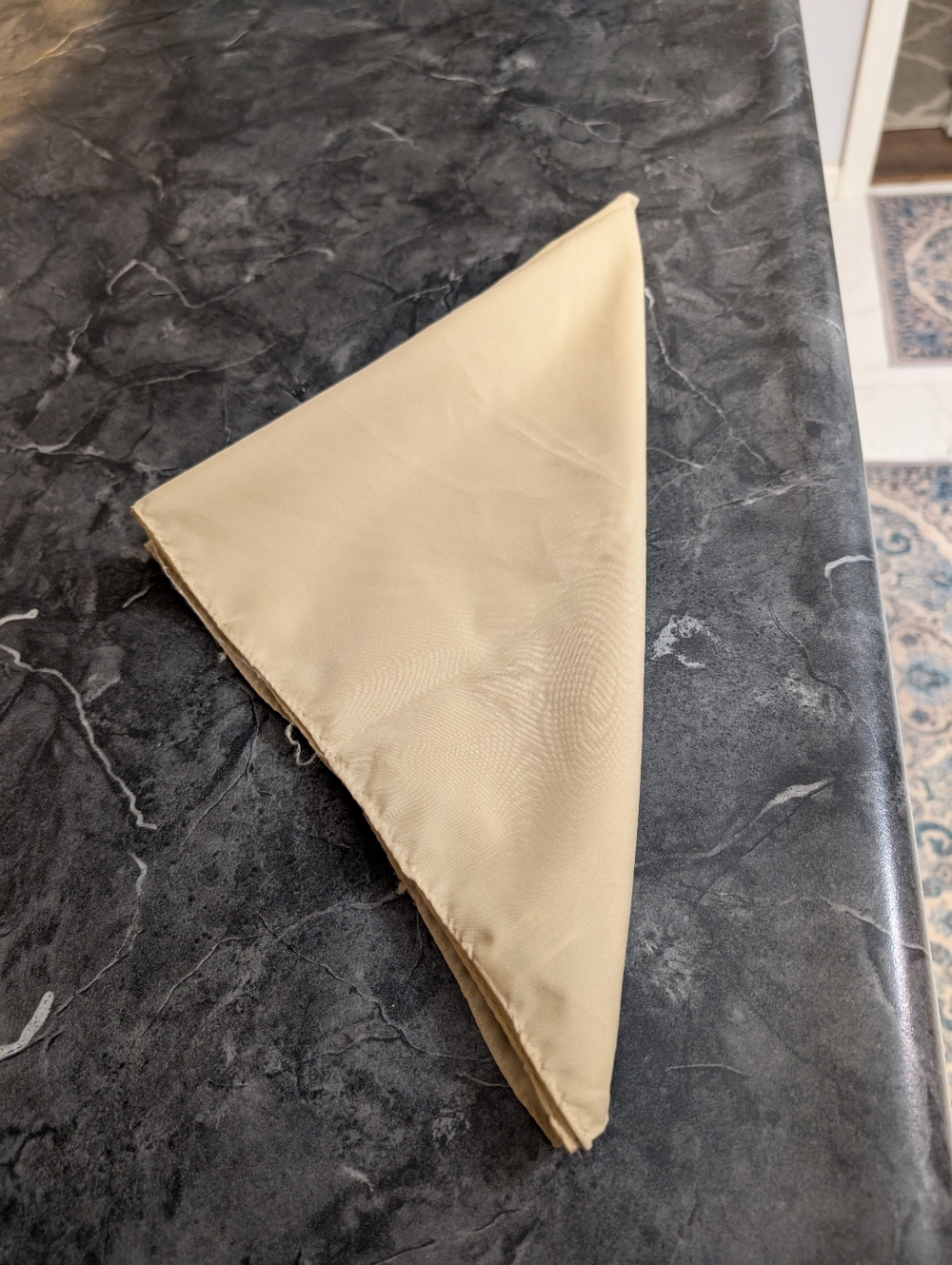 Beige Polyester Square / Handkerchief